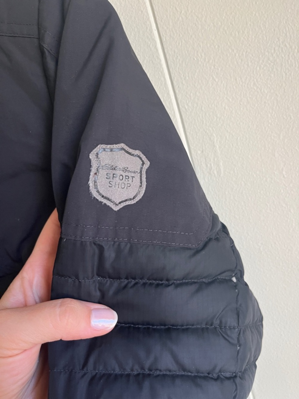 Eddie Bauer Women’s Black Quilted 700 Storm down Puffer Jacket Sz Sm - Picture 12 of 12
